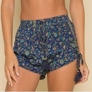 NEW |Raga Anthropologie Sapphire Pull On Drawstring Shorts‎ R3496 NEW